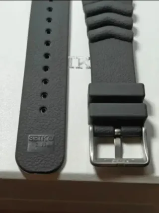 Correa Seiko 22mm Goma Negra