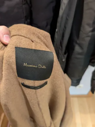 Abrigo Massimo Dutti Marrón Mujer