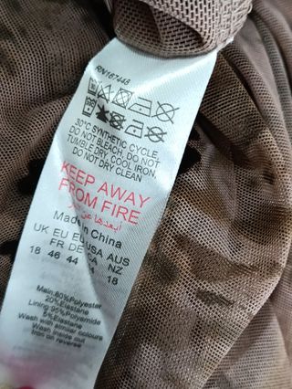 Falda larga marrón y negra floral talla 44 y 46