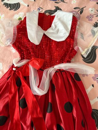 Disfraz niña rojo lunares