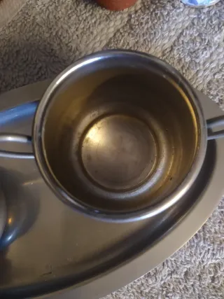 Set vassoio silver plate zuccheriera e lattiera