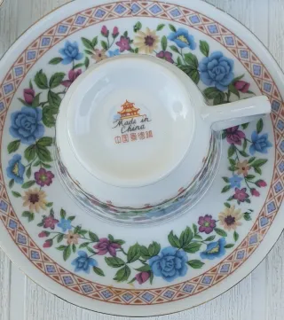 Set 6 Tazzine Caffè Vintage Porcellana Floreale