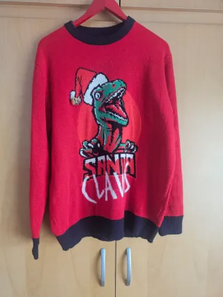 Jersey Navidad Dinosaurio T-Rex Santa