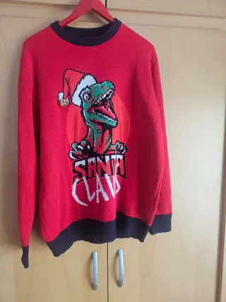 Jersey Navidad Dinosaurio T-Rex Santa