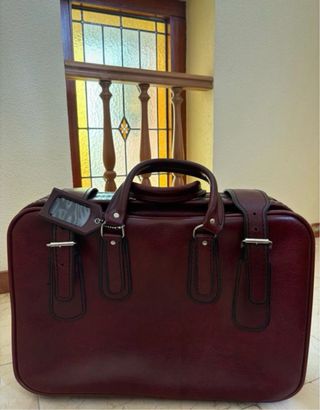 Maletín de cuero auténtico