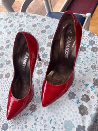 Tacones Zankos Rojos Talla 38