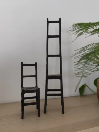 Mini Sillas Hierro Negro (2 uds)