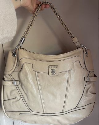 Bolso Guess Beige Piel Cadena