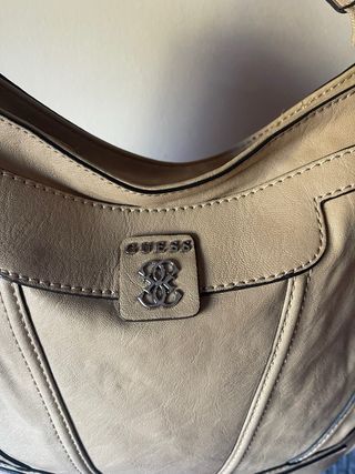 Bolso Guess Beige Piel Cadena