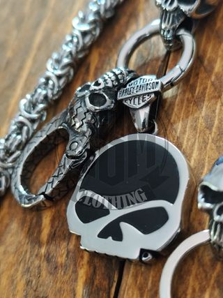 Catena Portafoglio Harley Davidson skull black