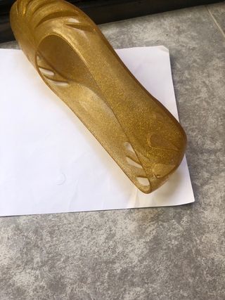 Bailarinas cangrejeras doradas brillo talla 39