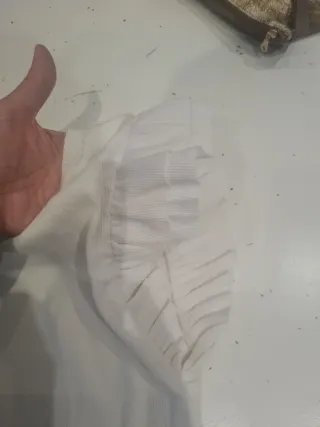 Camiseta Zara Blanca Volantes