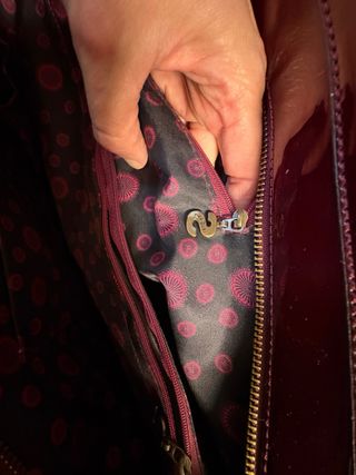 Bolso Desigual Rojo Charol Flores