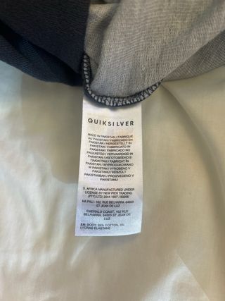 Sudadera Quiksilver Negra y Gris