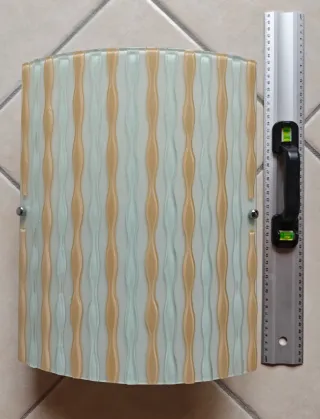 Applique in vetro beige e trasparente