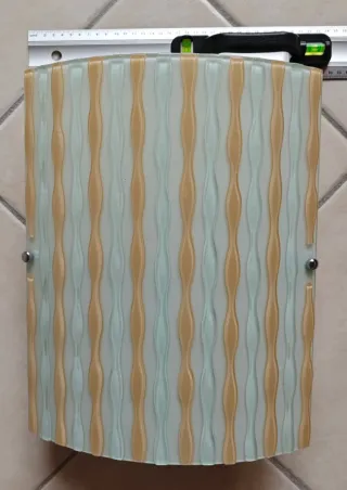 Applique in vetro beige e trasparente