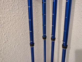 Bastones de esquí telescópicos azules