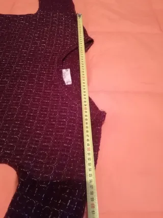 Jersey Bershka Burdeos Calado Talla L