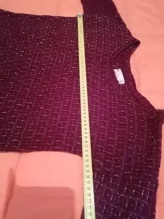 Jersey Bershka Burdeos Calado Talla L