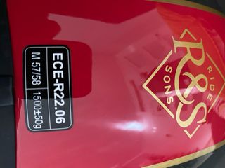 Casco Retro R&S Sons Talla M Verde/ Rojo .