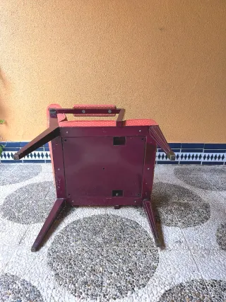 Poltrona vintage imbottita arancione