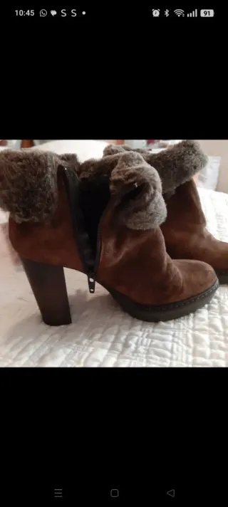 Botines Ante Marrones Wonders Talla 37