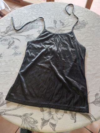 Top plateado tirantes