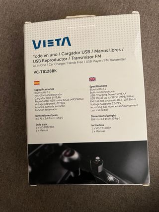 Adaptador, cargador y manos libres coche