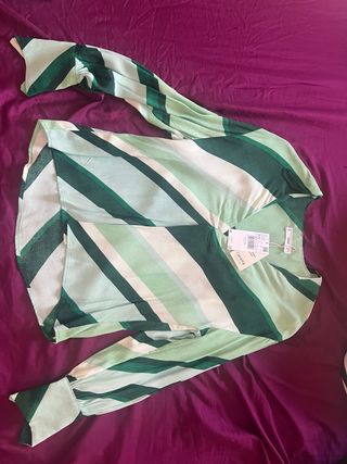 Camisa Mango Verde Talla S