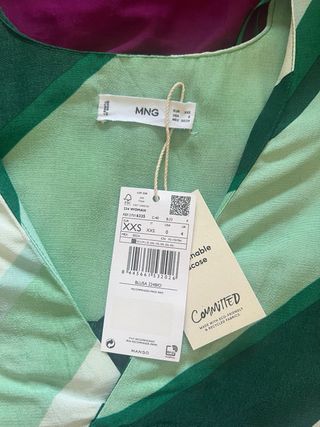 Camisa Mango Verde Talla S