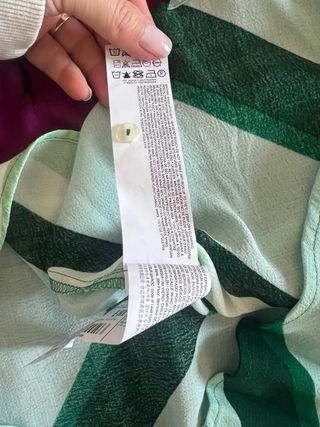 Camisa Mango Verde Talla S