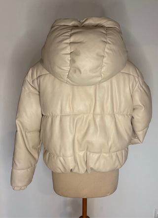 Casaco acolchoado bege usado