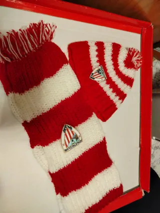 Bufanda y Gorro Athletic Bilbao Rojo y Blanco