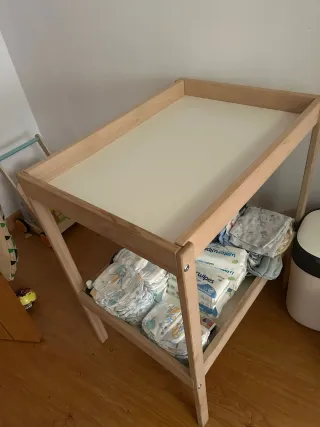 Cambiador bebé + colchón + funda