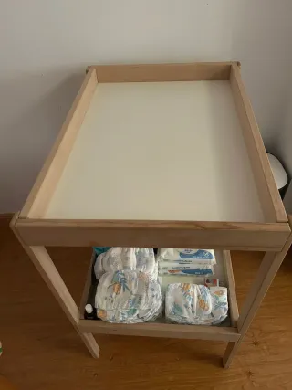 Cambiador bebé + colchón + funda