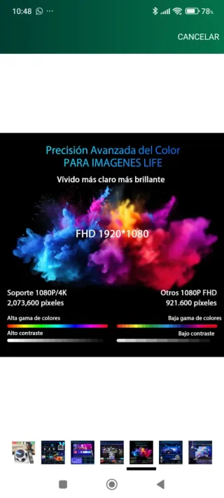 Proyector Portátil 4K Android Balón Fútbol