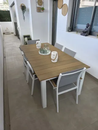 Mesa y 6 Sillas de Jardín/Terraza