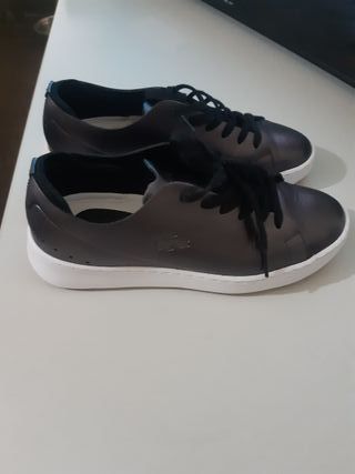 Zapatillas Lacoste Mujer Negro/Plata