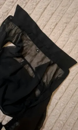 Top Chiffon Trasparente Nero Tg. M