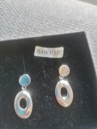 Pendientes Plata 1ª Ley Ovalados