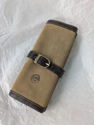 Joyerero de viaje de ante y piel