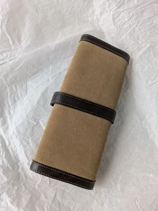 Joyerero de viaje de ante y piel