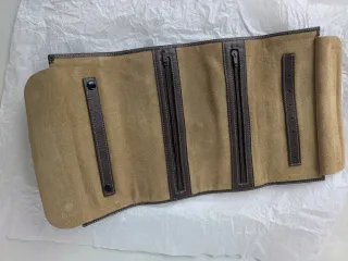 Joyerero de viaje de ante y piel