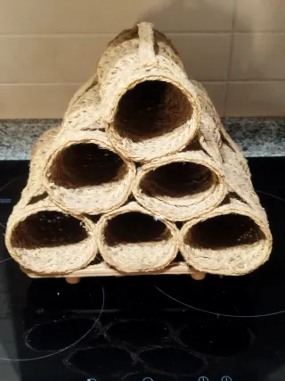 Botellero de esparto para 6 botellas