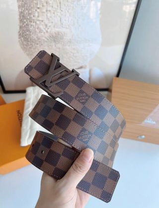 Cinturone Louis Vuitton Damier Marrone