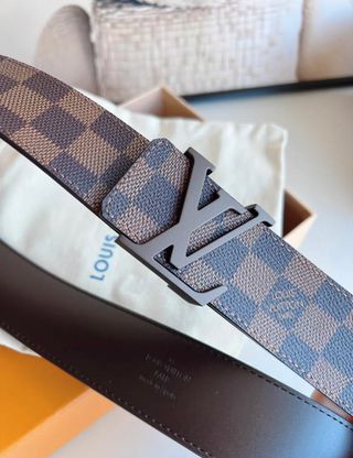 Cinturone Louis Vuitton Damier Marrone