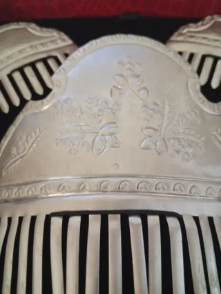 Juego Peinetas Plata Niña