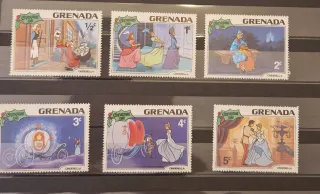 6 Sellos de Cenicienta Grenada Christmas 1981