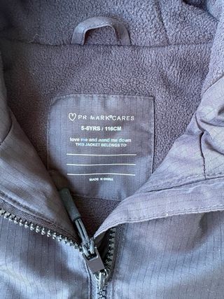 Chaquetón infantil negro Talla 5-6 años 116 cms