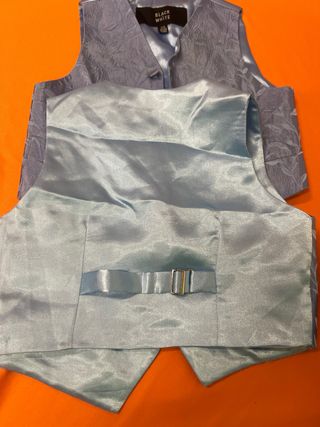 mellizos !!Chaleco de vestir niño BLACK WHITE azul